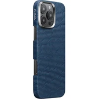 Pitaka Tactile Woven Case kryt iPhone 16 Pro Max PTK Dark Blue - Pouzdra