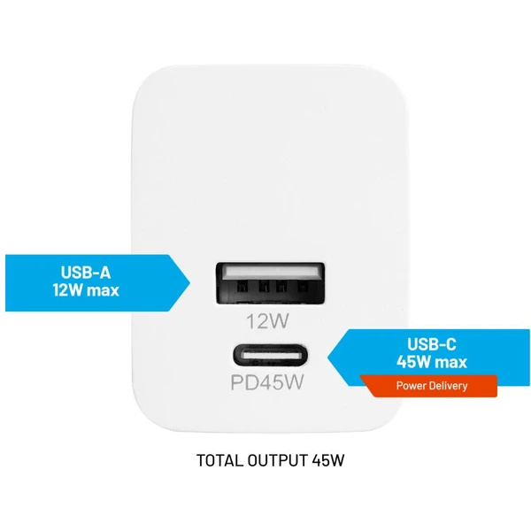 FIXED Mini nabíječka s USB-C/USB-A, PD, 45W, bílá - Nabíječky - Obrázek 7841ee3f6f484fcca55dd9652430532b