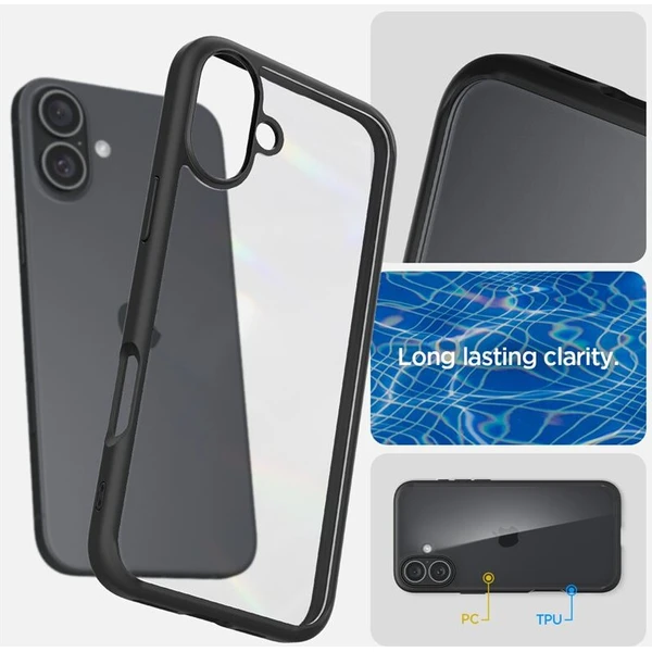 Spigen Ultra Hybrid kryt iPhone 16 matte black - Pouzdra - Obrázek 7849dd1fb6c14e43ace6bb6583bfe410