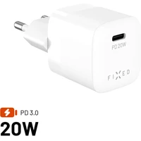 FIXED Mini nabíječka s USB-C a PD, 20W, bílá - Nabíječky