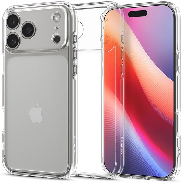 Spigen Ultra Hybrid kryt iPhone 17 Pro crystal clear