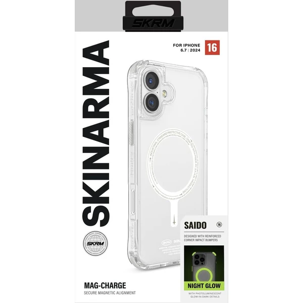 SKINARMA Saido Niteglow Mag-Charge kryt iPhone 16 Plus čirý - Pouzdra - Obrázek 7858eb5eeb064854bfe085e2f70d274f