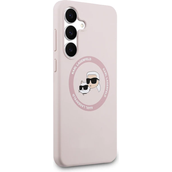 Karl Lagerfeld Liquid Silicone K&CH Heads MagSafe Zadní Kryt pro Samsung Galaxy S25 FE růžový - Pouzdra - Obrázek 787e566025a7462fa3fb65367061d560