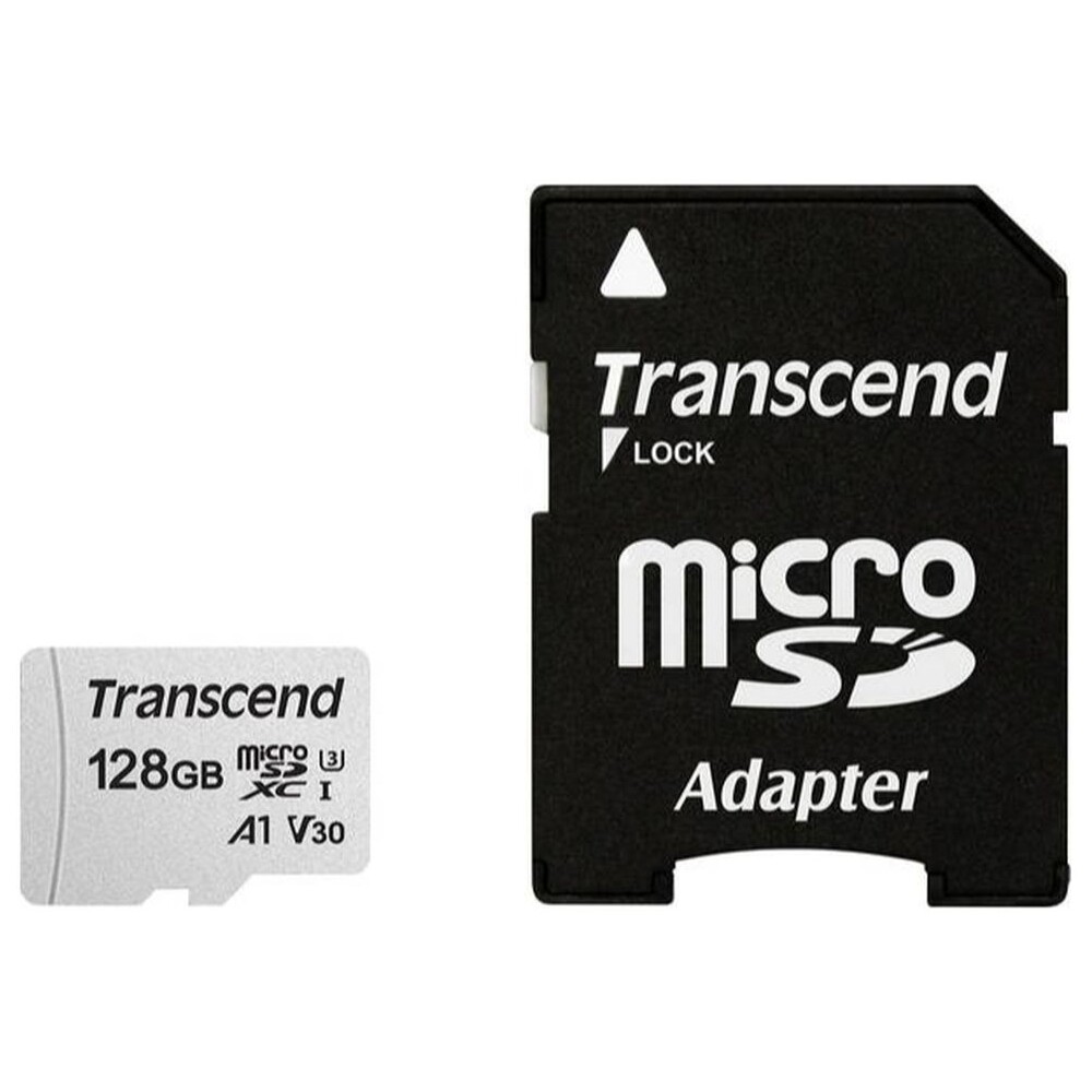 Transcend 128GB microSDXC 300S paměťová karta (s adaptérem)