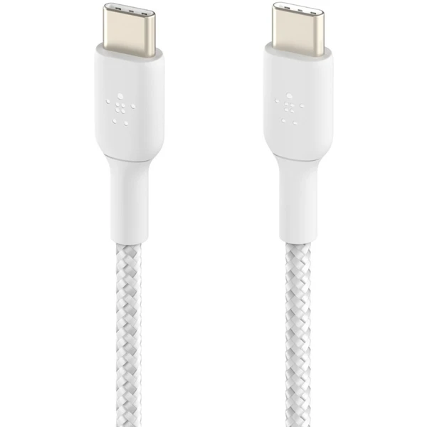 Belkin BOOST Charge Braided USB-C/USB-C napájecí kabel 60W 1m bílý - Kabely a redukce - Obrázek 78C9400301