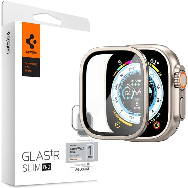 Spigen Glass tR Slim Pro 1 Pack tvrzené sklo Apple Watch Ultra 2/Ultra 49mm šedé - Ochranné folie a skla - Hlavní obrázek