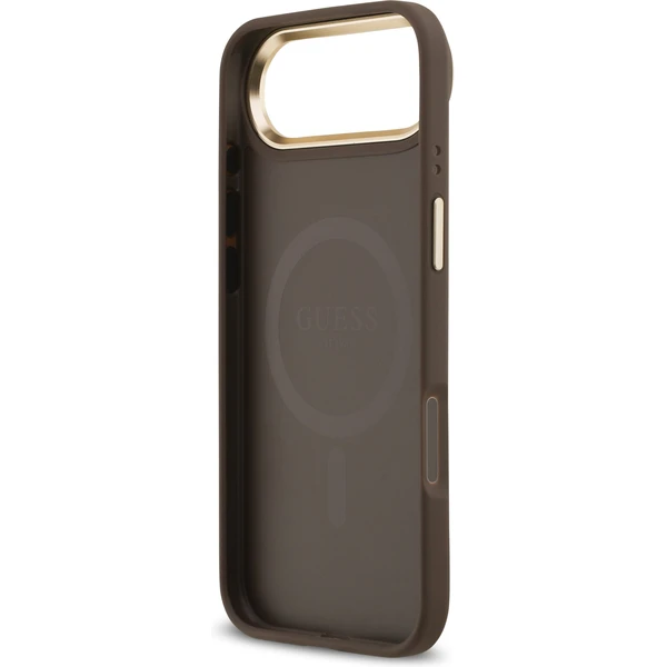 Guess PU Leather 4G Gold Frame MagSafe kryt iPhone Air hnědý - Pouzdra - Obrázek 78bd5e9387b34894be76eb7a897ecb78