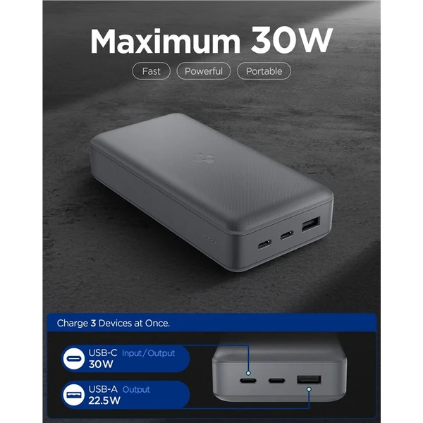 Spigen Essential powerbanka 30000mAh (30W) šedá (EA3030) - Powerbanky - Obrázek 78be5818851544788e272d2250264020