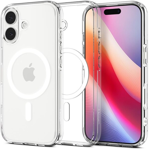 Spigen Ultra Hybrid MagSafe kryt iPhone 17 clear white