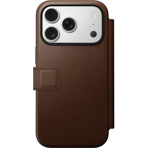 Nomad Modern Leather Folio MagSafe kožené pouzdro iPhone 17 Pro Brown - Pouzdra - Obrázek 790f6dc848a445ce9bb2f0802992b7aa