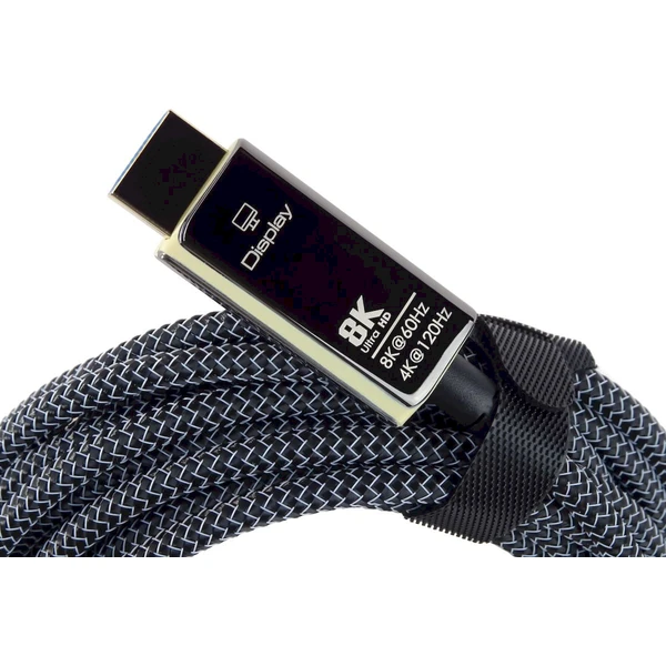 PremiumCord HDMI 2.1/HDMI 2.1 optický kabel s ethernetem 8K 30m černý/bílý - Kabely a redukce - Obrázek 791O000K01