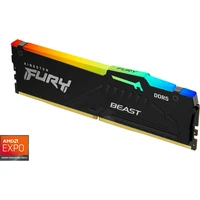 Kingston FURY Beast Black RGB DDR5 32GB 6000MT/s CL36 DIMM (1x32GB) EXPO/XMP - Operační paměti