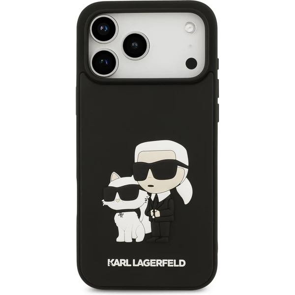 Karl Lagerfeld 3D Rubber Karl and Choupette kryt iPhone 17 Pro Max černý - Pouzdra - Obrázek 7948c3977ea94cdda1219e9b5c1b55ab