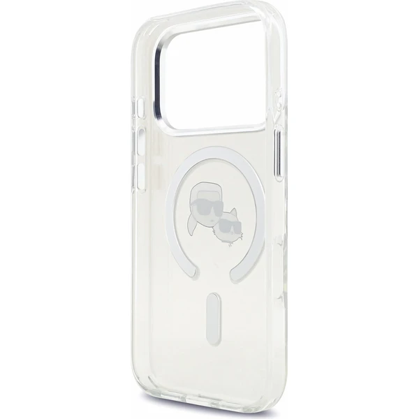 Karl Lagerfeld IML K&CH Heads Metal Frame MagSafe kryt iPhone 18 Pro bílý - Pouzdra - Obrázek 7966d1c8da934e4e98e23d2501af18f1