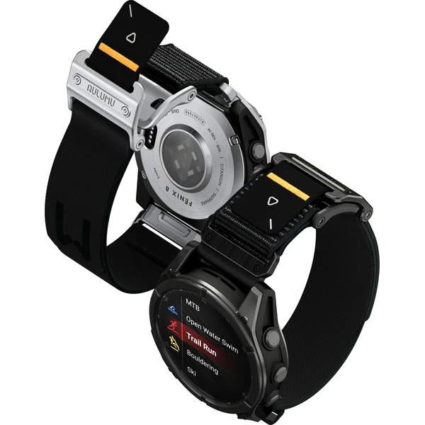 Aulumu C11 Mag-Buckle Slim řemínek Garmin Watch (QuickFit 22mm) Silver Buckle/Black Strap - Řemínky - Obrázek 797283a76ad144f7a23959c7bc2c79c1