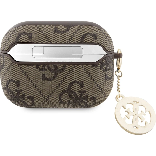 Guess 4G Script PC/PU Charm pouzdro pro AirPods Pro 2 hnědé - Pouzdra - Obrázek 798169d5823147f797c987313e053037