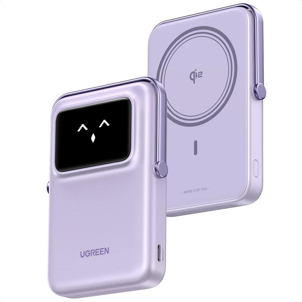UGREEN Uno MagSafe/Qi2 Powerbanka se stojánkem, 10000 mAh, 20W, fialová - Powerbanky - Obrázek 799a805409c644b6acbd60fe44df1a90