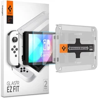 Spigen Glass tR EZ Fit tvrzené sklo pro Nintendo Switch OLED (2 Pack) - Ochranné folie a skla
