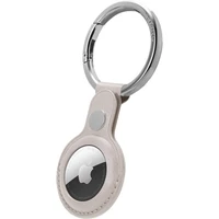 Spigen Cyrill Basic Leather pouzdro na Apple AirTag béžový - Pouzdra