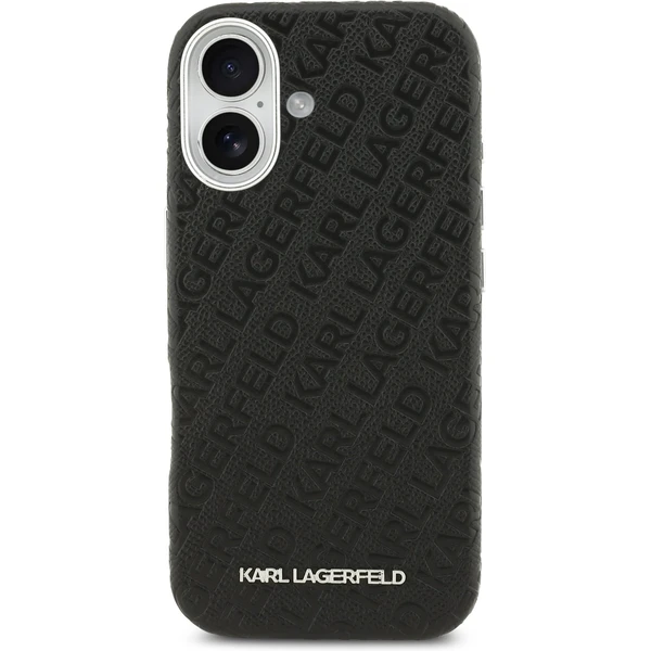 Karl Lagerfeld Grained PU Repeated Logo MagSafe kryt iPhone 17 černý - Pouzdra - Obrázek 79c729c629a14187b531e55f15d1c040