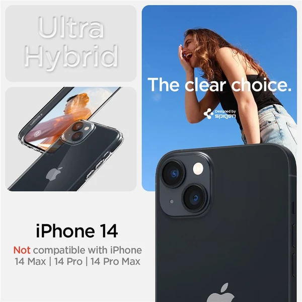 Spigen Ultra Hybrid kryt iPhone 14 čirý - Pouzdra - Obrázek 7A2H300401