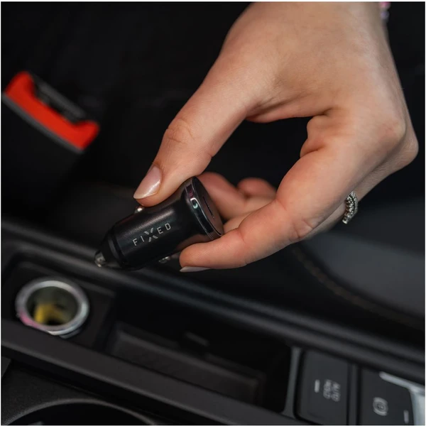 FIXED autonabíječka s USB-C výstupem a podporou PD, 30W černá - Nabíječky - Obrázek 7AO2000P01