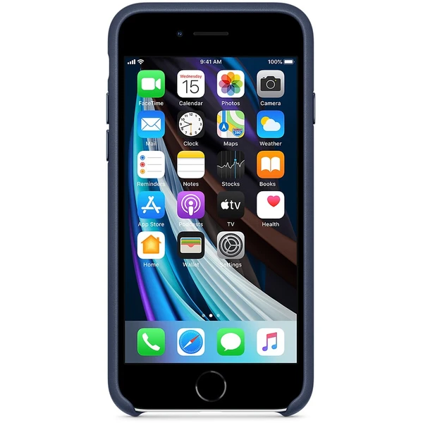 Apple kožený kryt iPhone SE (2022/2020) půlnočně modrý - Pouzdra - Obrázek 7B5H200301