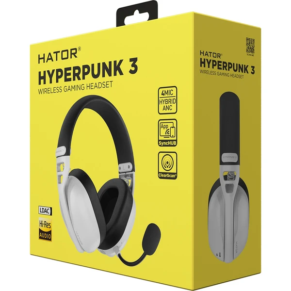 HATOR HYPERPUNK 3 bezdrátový headset bílý - Sluchátka - Obrázek 7BAE000J01