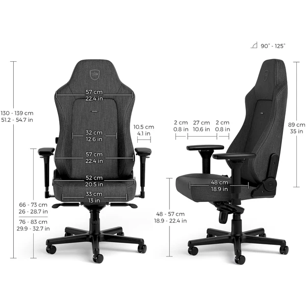 noblechairs HERO TX látková herní židle černá - Židle - Obrázek 7BUA000J01