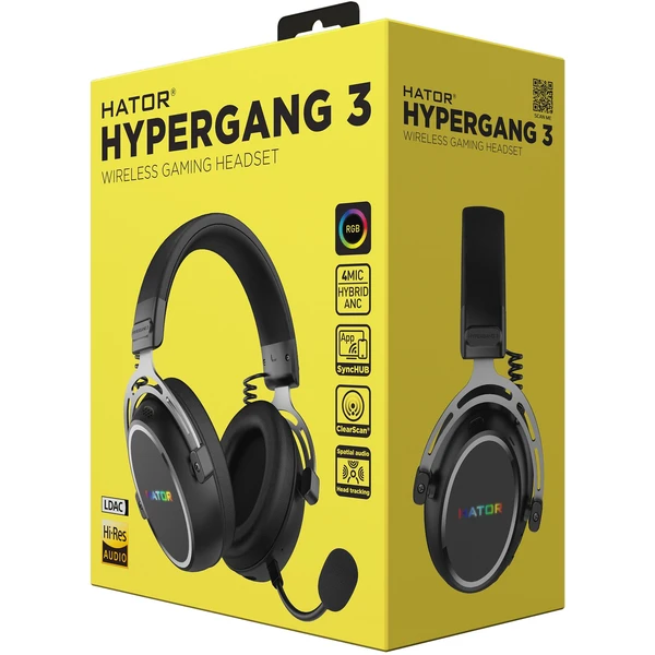 HATOR HYPERGANG 3 bezdrátový headset černý - Sluchátka - Obrázek 7CAE000J01