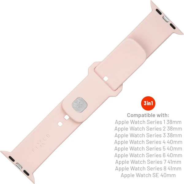 FIXED set silikonových řemínků Apple Watch 38/40/41mm růžový - Řemínky - Obrázek 7CM2000O01