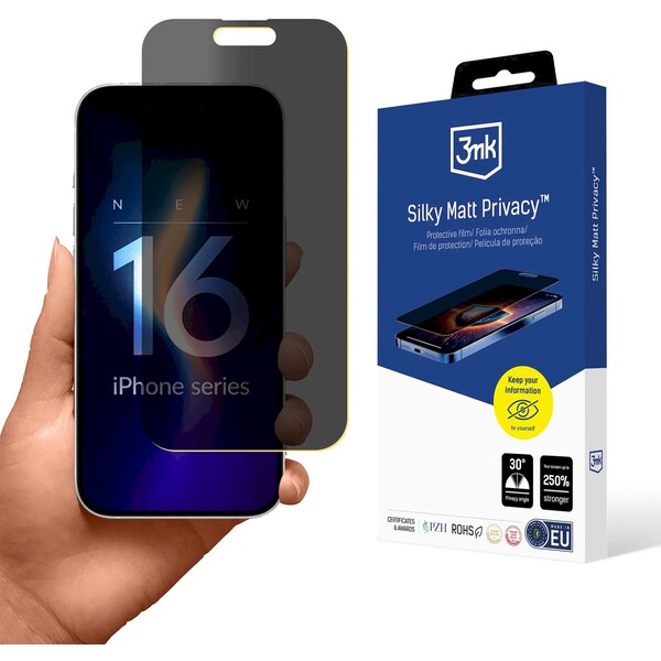 3mk Silky Matt Privacy pro Apple iPhone 16