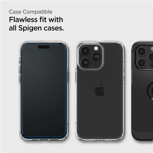 Spigen Glass tR AlignMaster 2 Pack tvrzené sklo iPhone 15 Pro Max černé - Ochranné folie a skla - Obrázek 7CT8000601
