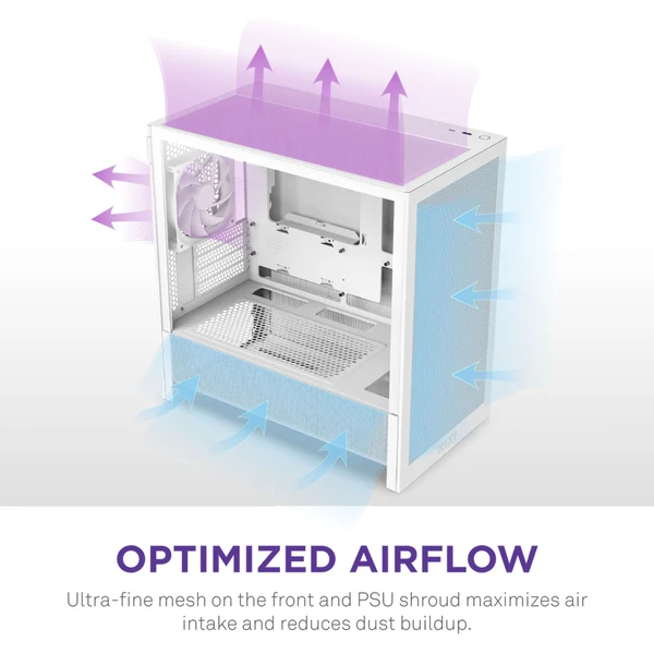 NZXT H3 Flow bílá - Počítačové skříně - Obrázek 7D7K000K01