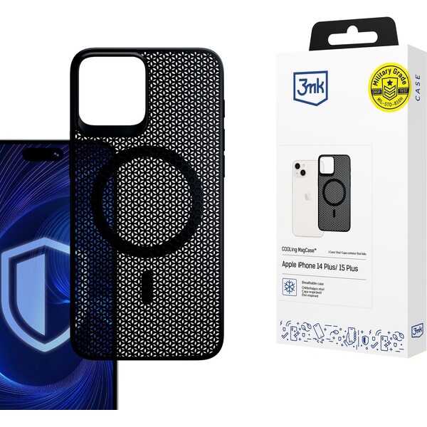 3mk ochranný COOLing MagCase pro Apple iPhone 14 Plus / iPhone 15 Plus Černá