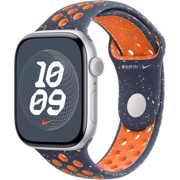 Apple Watch 46mm Blue Flame sportovní řemínek Nike - M/L MYLC3ZM/A