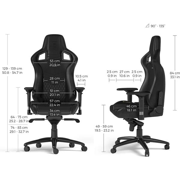 noblechairs EPIC Real Leather herní židle černá - Židle - Obrázek 7DUA000J01
