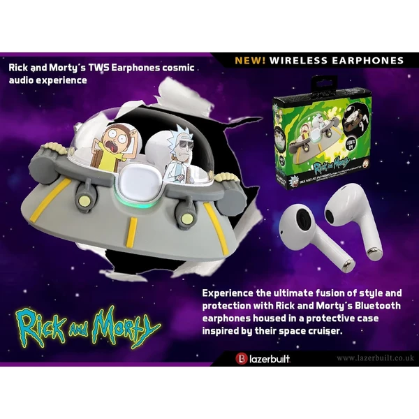 Lazerbuilt TWS sluchátka Rick and Morty - Space Cruiser - Sluchátka - Obrázek 7EBG000K01