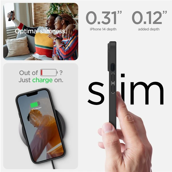 Spigen Ultra Hybrid kryt iPhone 14 černý - Pouzdra - Obrázek 7F0H300401