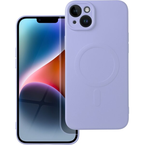 Smarty Mag silikonový kryt s MagSafe iPhone 14 Plus fialový