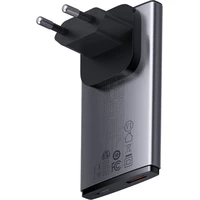 Baseus GaN5 Pro Ultra Slim nabíječka USB-C/USB-A 65 W šedá - Nabíječky