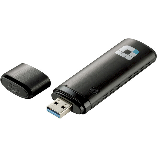 D-Link AC1300 Wi-Fi USB adaptér černý Černá