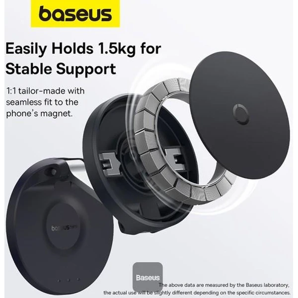 Baseus MagPro magnetický držák na telefon skládací černý - Držáky - Obrázek 7H9R000K01