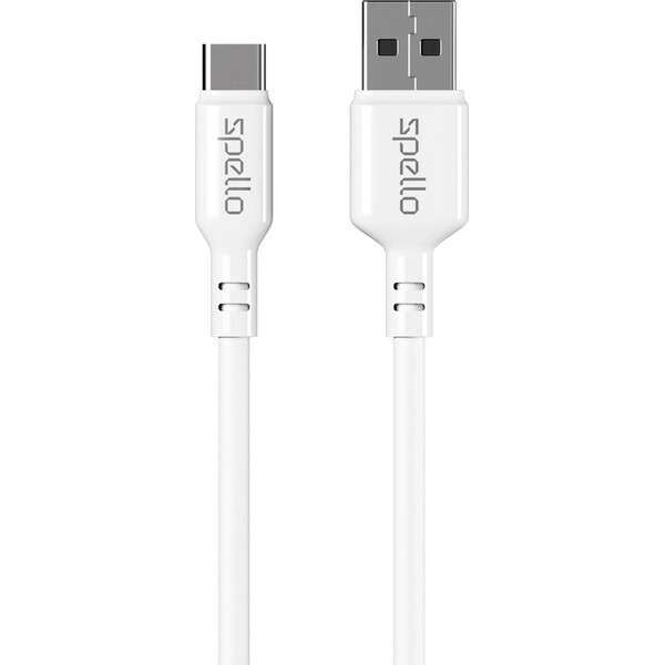 Spello USB-C/USB-A kabel 1,2m bílý