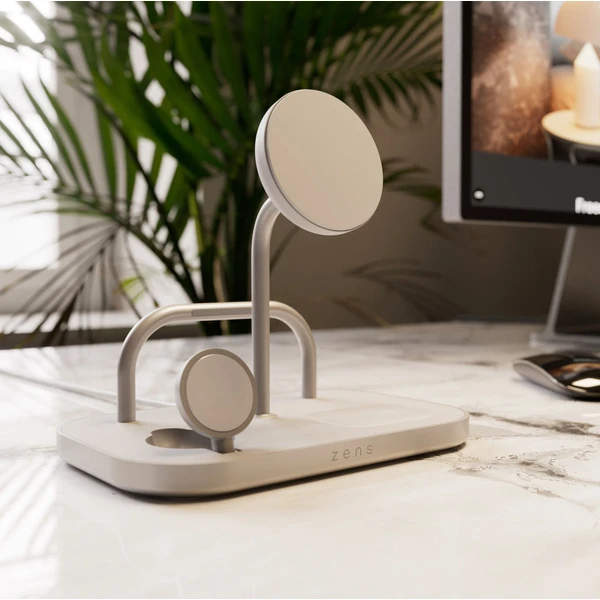 ZENS 4-in-1 MagSafe/Qi2 4v1 nabíjecí stanice (60W) stříbrná - Nabíječky - Obrázek 7I4L000K01