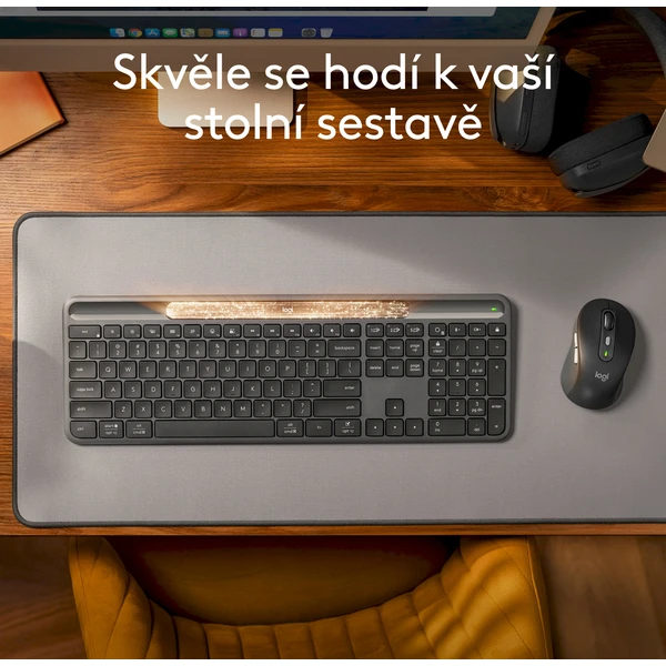 Logitech K980 Signature Slim Solar+ bezdrátová klávesnice černá US - Klávesnice - Obrázek 7IRI000K01