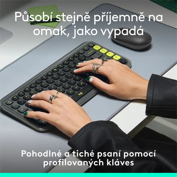 Logitech POP ICON KEYS (US) klávesnice grafitová - Klávesnice - Obrázek 7IU8000O01