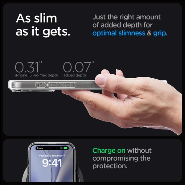Spigen Ultra Hybrid MagFit kryt iPhone 15 Pro Max zero one bílý - Pouzdra - Obrázek 7KHA000601