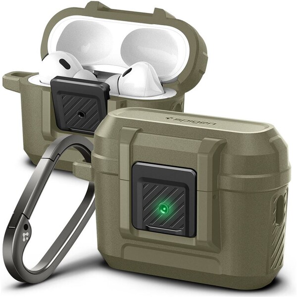 Obal pro AirPods Pro 2. gen Spigen Lock Fit - zelený