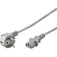 PremiumCord napájecí kabel s vidlicí k počítači 230V 2m šedý - Kabely a redukce